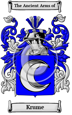 Krume Family Crest Download (JPG) Heritage Series - 600 DPI