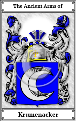Krumenacker Family Crest Download (JPG)  Book Plated - 150 DPI