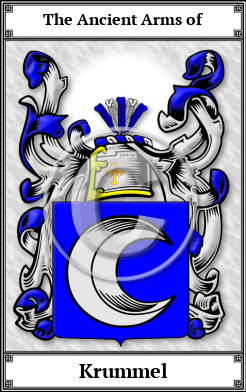 Krummel Family Crest Download (JPG)  Book Plated - 150 DPI