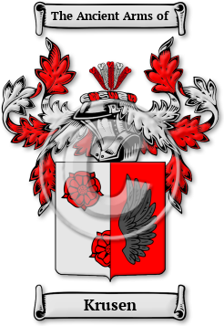 Krusen Family Crest Download (JPG) Legacy Series - 600 DPI