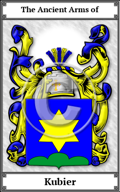 Kubier Family Crest Download (JPG)  Book Plated - 150 DPI