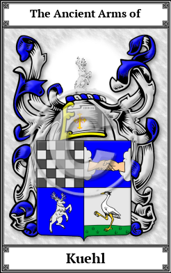Kuehl Family Crest Download (JPG)  Book Plated - 150 DPI