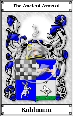 Kuhlmann Family Crest Download (JPG)  Book Plated - 150 DPI