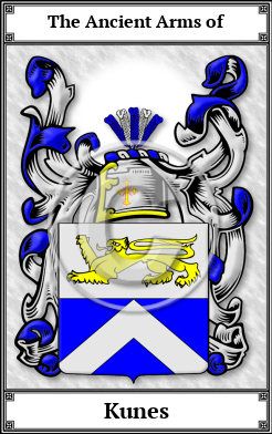 Kunes Family Crest Download (JPG)  Book Plated - 150 DPI