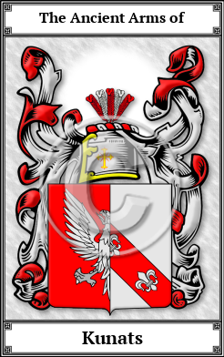 Kunats Family Crest Download (JPG)  Book Plated - 150 DPI