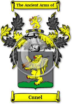 Cunel Family Crest Download (JPG) Legacy Series - 600 DPI