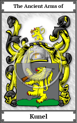 Kunel Family Crest Download (JPG)  Book Plated - 150 DPI