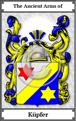 Küpfer Family Crest Download (JPG) Book Plated - 150 DPI