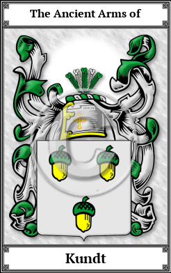 Kundt Family Crest Download (JPG)  Book Plated - 150 DPI
