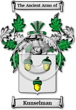 Kunselman Family Crest Download (jpg) Legacy Series - 150 DPI