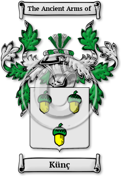 Künç Family Crest Download (jpg) Legacy Series - 150 DPI