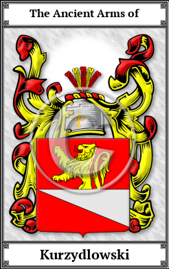 Kurzydlowski Family Crest Download (JPG) Book Plated - 600 DPI