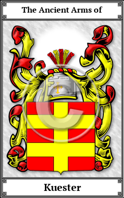 Kuester Family Crest Download (JPG)  Book Plated - 150 DPI
