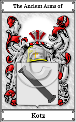 Kotz Family Crest Download (JPG) Book Plated - 600 DPI