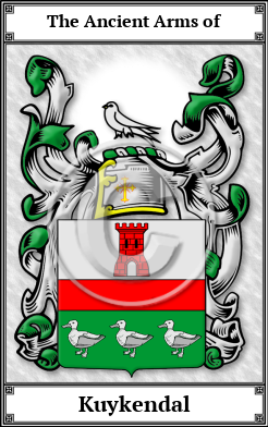 Kuykendal Family Crest Download (JPG)  Book Plated - 150 DPI