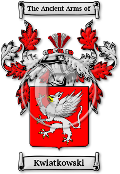 Kwiatkowski Family Crest Download (jpg) Legacy Series - 150 DPI