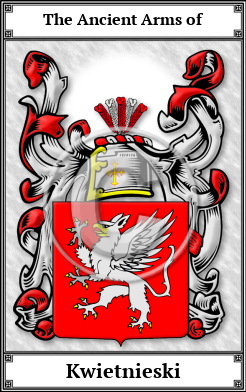 Kwietnieski Family Crest Download (JPG)  Book Plated - 150 DPI