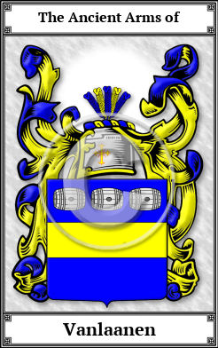 Vanlaanen Family Crest Download (JPG)  Book Plated - 150 DPI