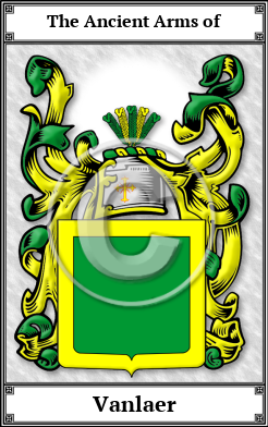 Vanlaer Family Crest Download (JPG)  Book Plated - 150 DPI