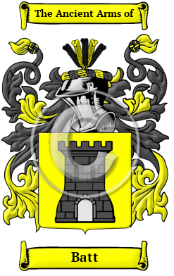 Batt Family Crest Download (JPG) Heritage Series - 600 DPI