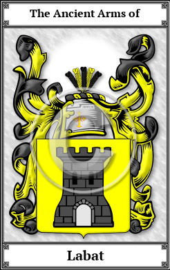 Labat Family Crest Download (JPG)  Book Plated - 150 DPI