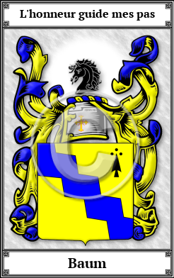Baum Family Crest Download (JPG)  Book Plated - 150 DPI