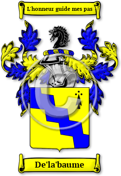 De'la'baume Family Crest Download (JPG) Legacy Series - 600 DPI