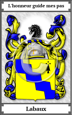 Labaux Family Crest Download (JPG)  Book Plated - 150 DPI