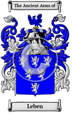 Leben Family Crest Download (JPG) Heritage Series - 600 DPI
