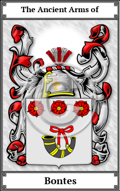 Bontes Family Crest Download (JPG)  Book Plated - 150 DPI