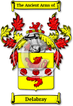 Delabray Family Crest Download (jpg) Legacy Series - 150 DPI