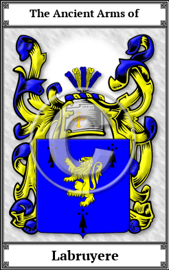 Labruyere Family Crest Download (JPG)  Book Plated - 150 DPI