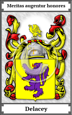 Delacey Family Crest Download (JPG)  Book Plated - 150 DPI