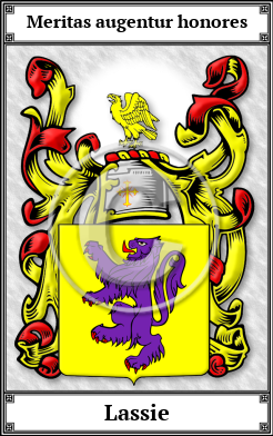 Lassie Family Crest Download (JPG)  Book Plated - 150 DPI