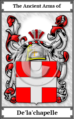 De'la'chapelle Family Crest Download (JPG)  Book Plated - 150 DPI
