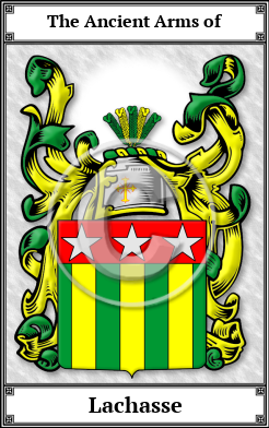 Lachasse Family Crest Download (JPG) Book Plated - 600 DPI