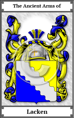 Lacken Family Crest Download (JPG) Book Plated - 600 DPI