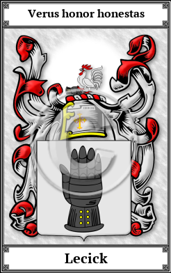 Lecick Family Crest Download (JPG)  Book Plated - 150 DPI