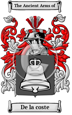 De la coste Family Crest/Coat of Arms