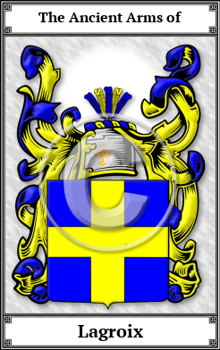 Lagroix Family Crest Download (JPG) Book Plated - 600 DPI