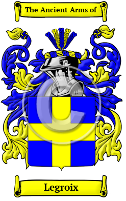 Legroix Family Crest/Coat of Arms