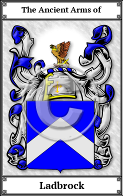 Ladbrock Family Crest Download (JPG)  Book Plated - 150 DPI