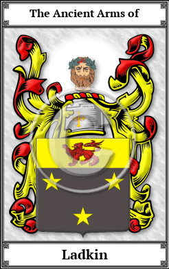 Ladkin Family Crest Download (JPG)  Book Plated - 150 DPI