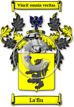 La'fin Family Crest Download (jpg) Legacy Series - 150 DPI