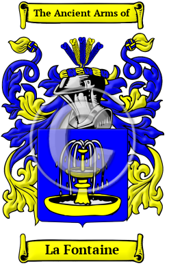 La Fontaine Family Crest Download (JPG) Heritage Series - 300 DPI