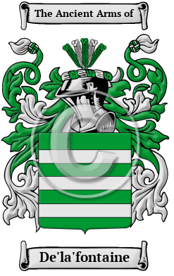 De'la'fontaine Family Crest/Coat of Arms