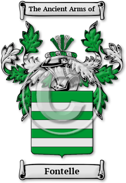 Fontelle Family Crest Download (jpg) Legacy Series - 150 DPI