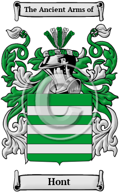 Hont Family Crest/Coat of Arms