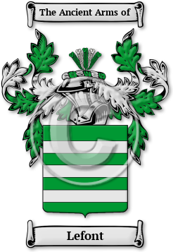 Lefont Family Crest Download (jpg) Legacy Series - 150 DPI