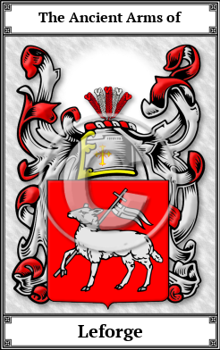 Leforge Family Crest Download (JPG)  Book Plated - 150 DPI